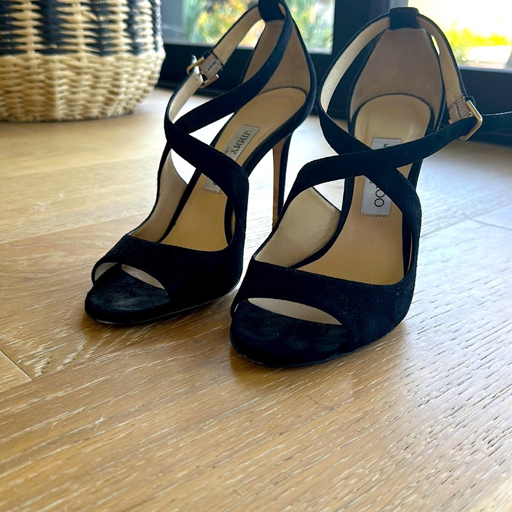 Jimmy Choo Black Strappy Heels